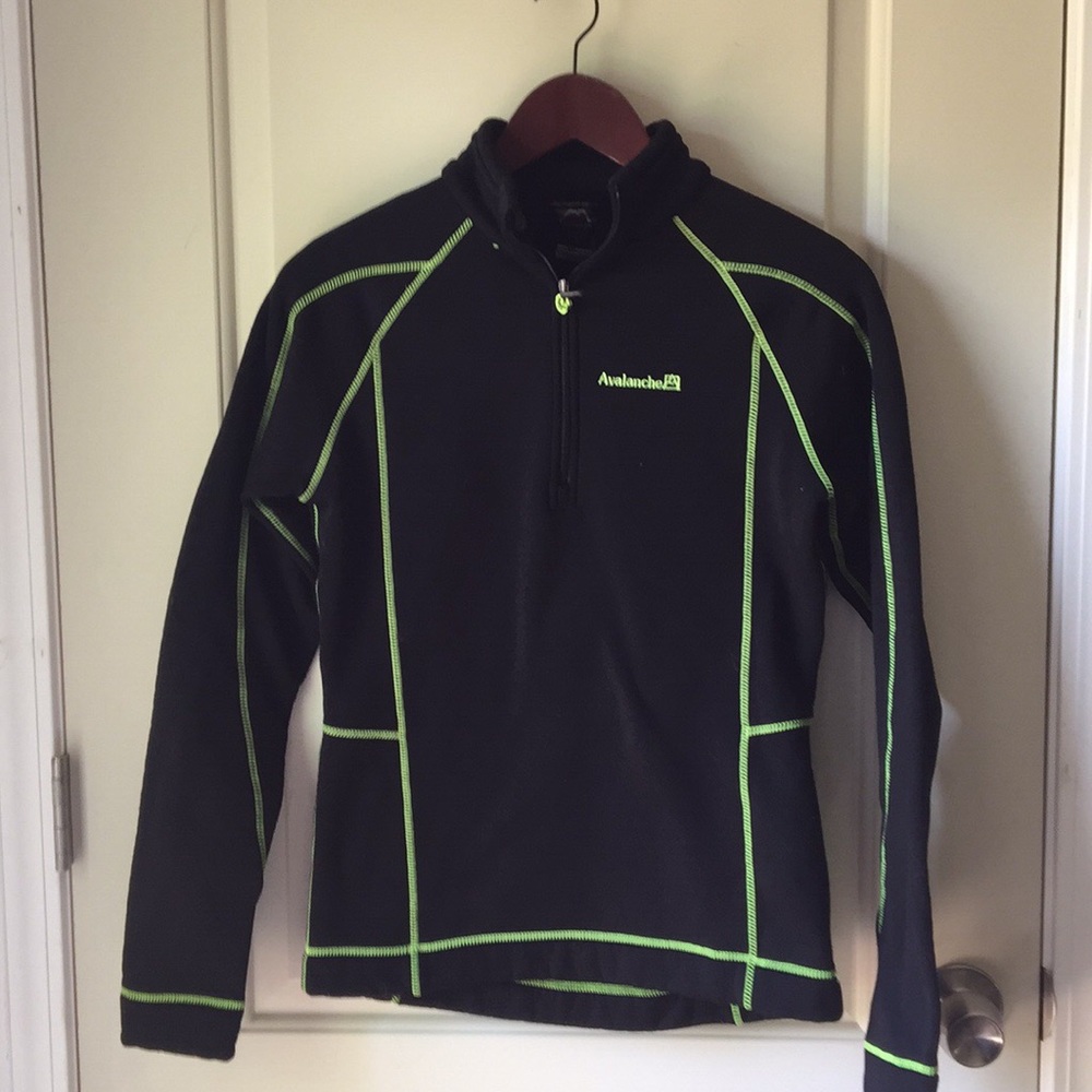 Avalanche black quarter zip outdoor sweater